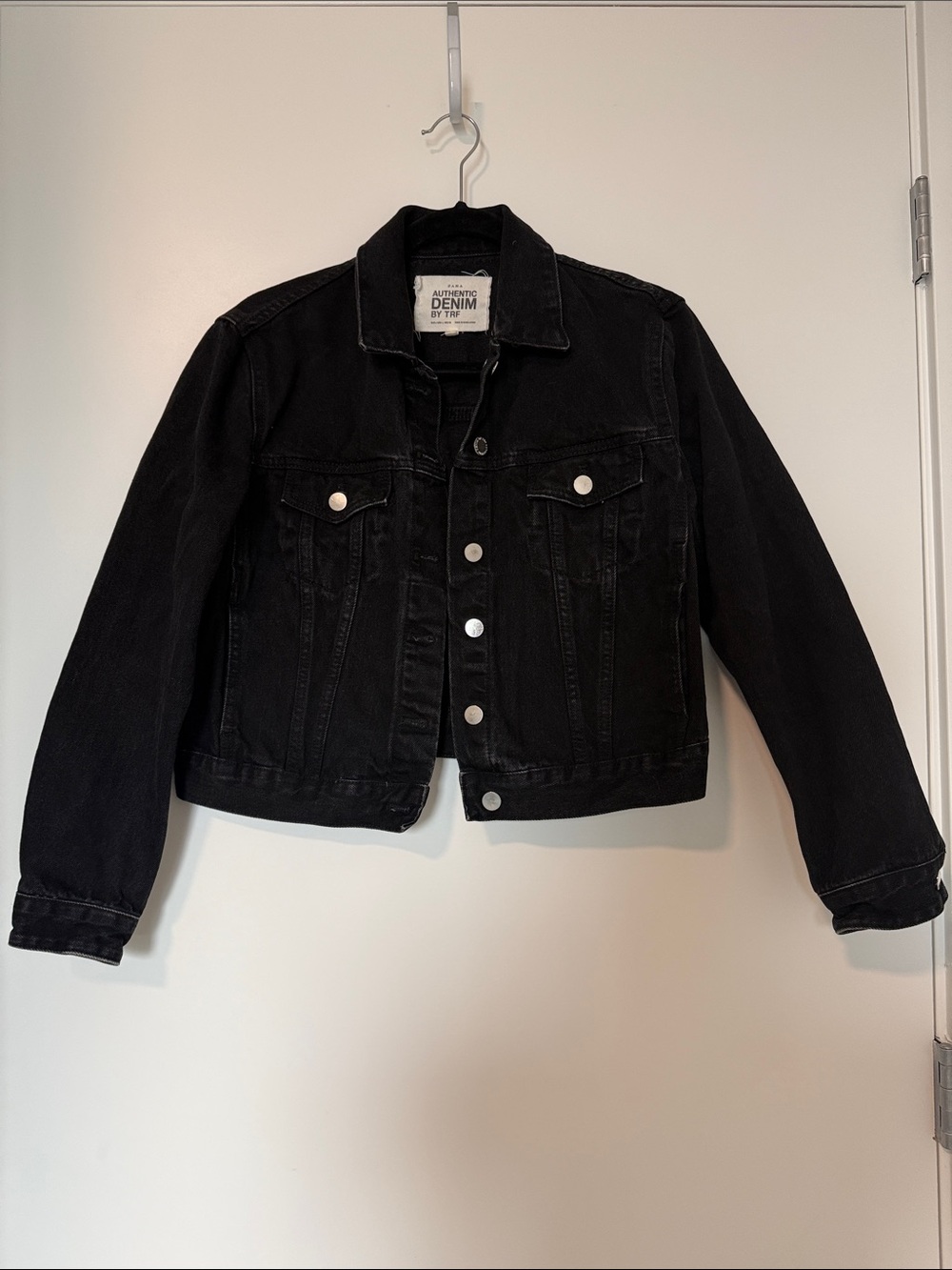 Zara Black Denim Jean Jacket